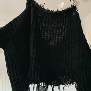 tainted love cotton distressed sweater